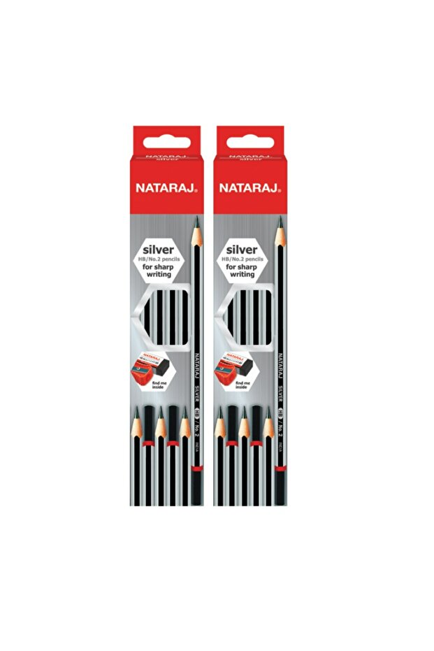 Silver HB Pencil, 2 Pack, Assorted - 3