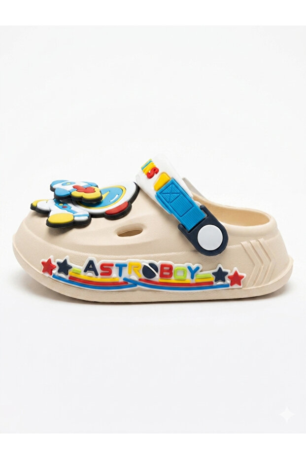 Space Themed Children's Slippers Lightweight Eva Slippers with Astronaut and Movable Rocket Accessories