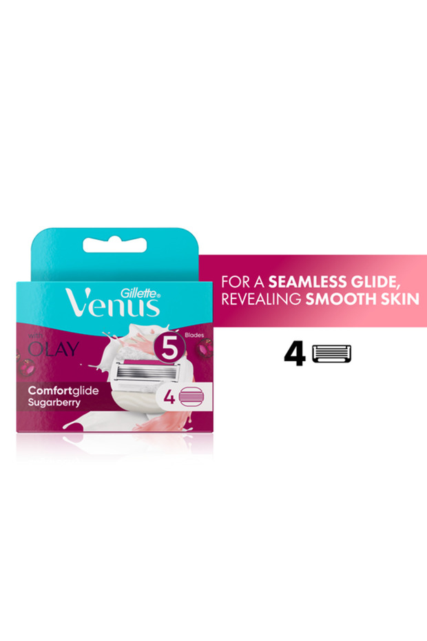 Comfortglide Sugarberry Razor 4 Razor Blade Refills / Cartridges - Hair Removal for Women