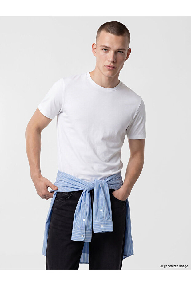 Peak New Season Slim Fit Basic Flexible Men's T-Shirt