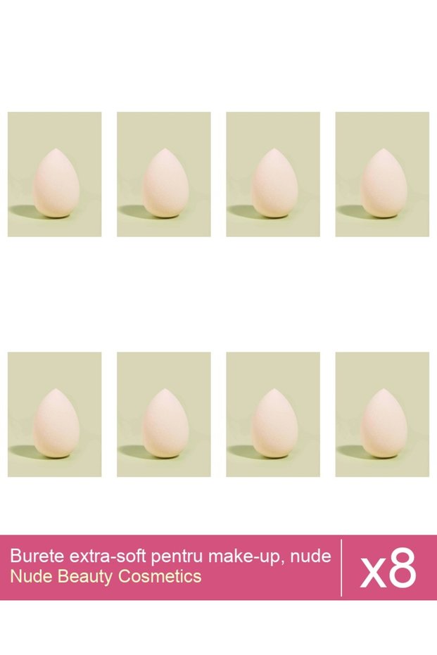 Set 8x Burete extra-soft pentru make-up, nude