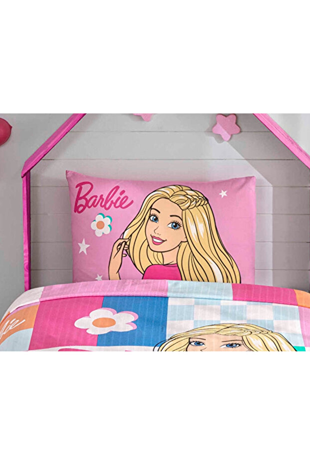 Out Barbie Patterned 100% Cotton Fabric 1 Piece Pillowcase 50X70