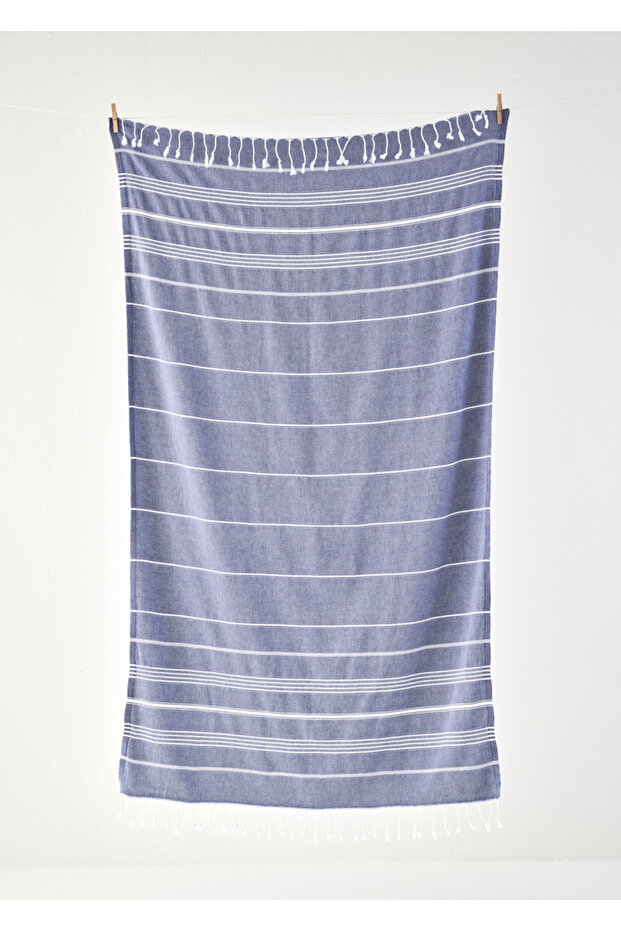 Alona Cotton Peshtamal Navy Blue (90X160 cm)