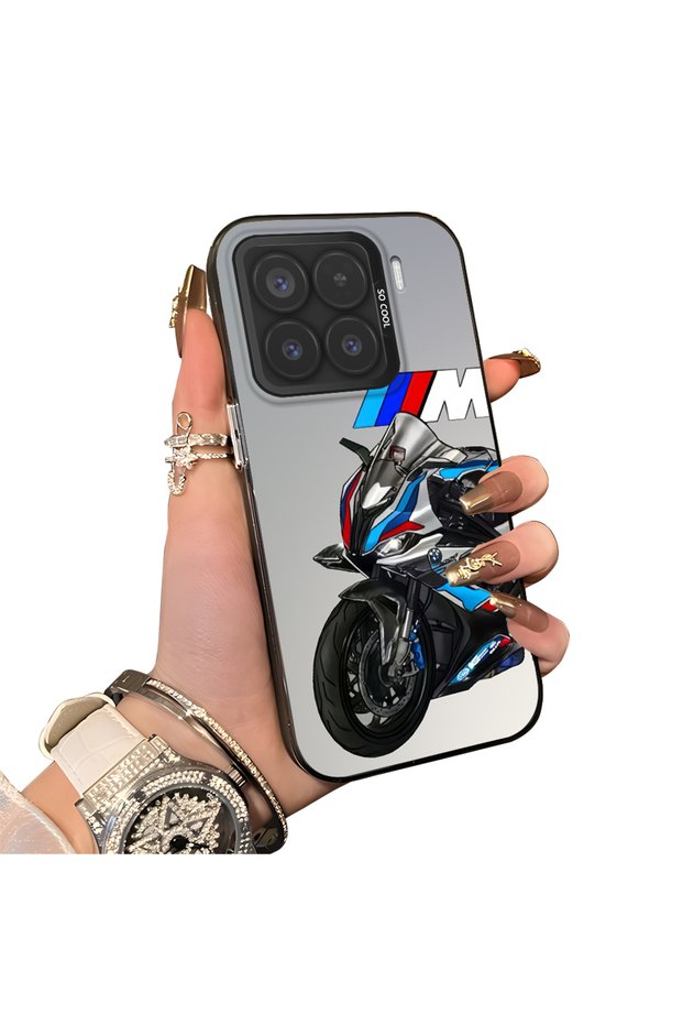 Xiaomi 15 5g Compatible Silicone Edge Hard Back Anti-Fall Phone Case Bmw Patterned