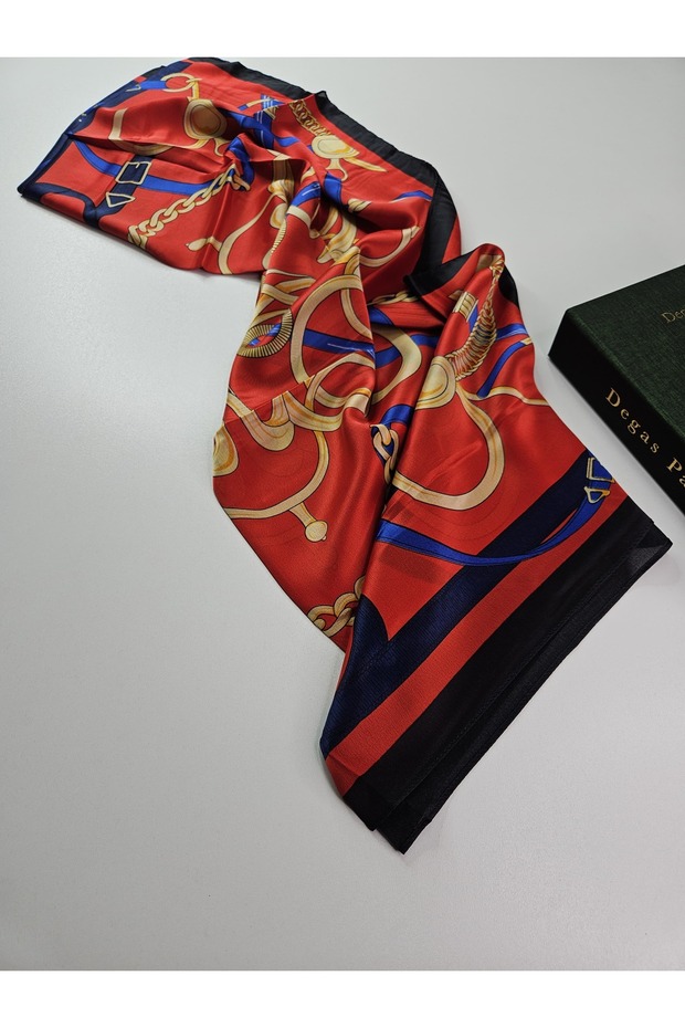 Luxury Voile Silk Shawl Hijab Foulard Scarf Shawl Noble Chain Pattern 70 X 180 cm