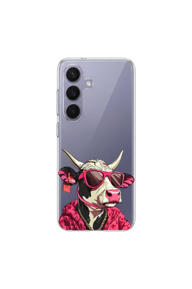 Cool Animal 3 Design Transparent Case Compatible with Samsung Galaxy S25