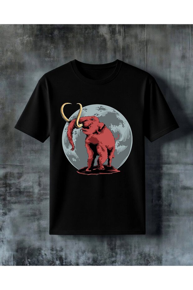Red Monster Horn Printed Oversize T-Shirt