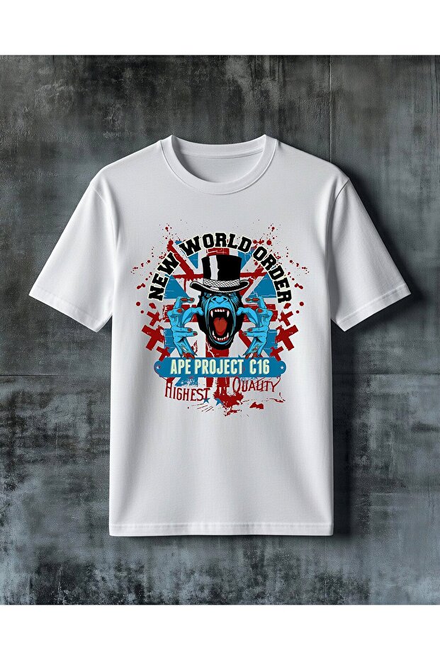 Ape Project C New World Order Printed Oversize T-Shirt