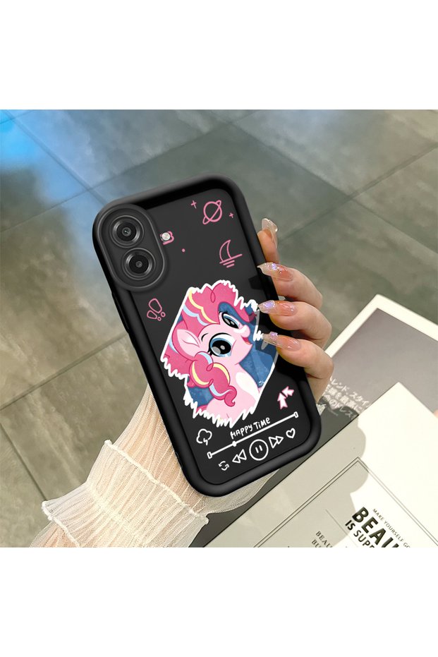 Samsung Galaxy A07 4g Compatible Black Silicone Case Shockproof with Camera Protection