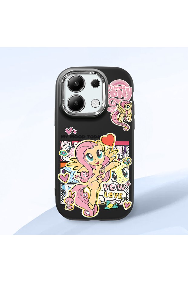 Redmi Note 13 4g Compatible Black Silicone Case with Shock-Absorbing Camera Protections