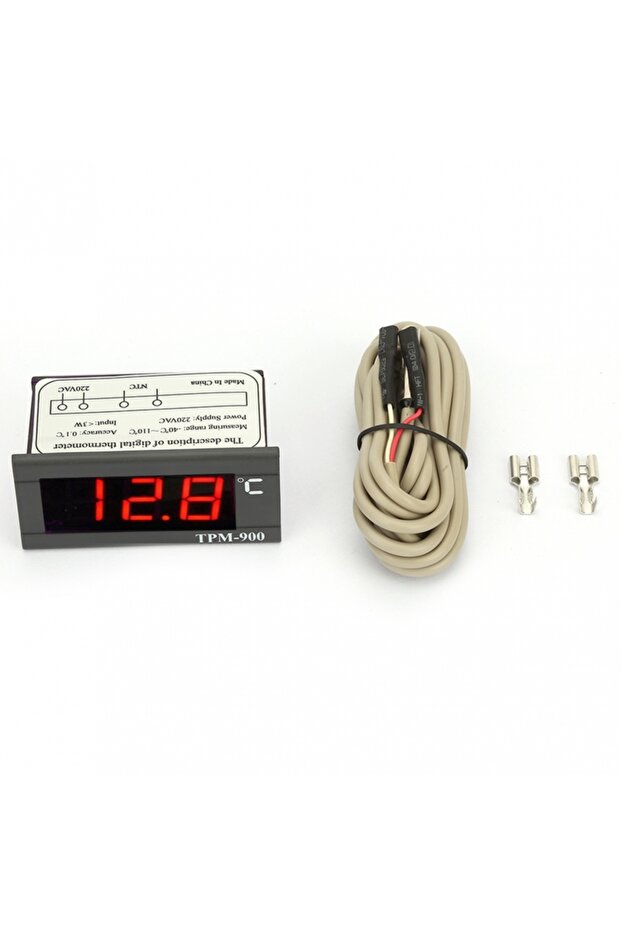 Digital Temperature Meter TPM‑900 220V Digital Temperature Controller LED Panel Meter with Sensor... - 8