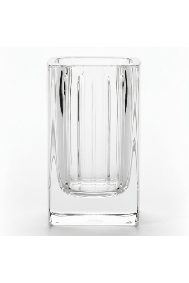 Elegant Transparent Glass Candle Holder for Modern Home Décor – 8 cm