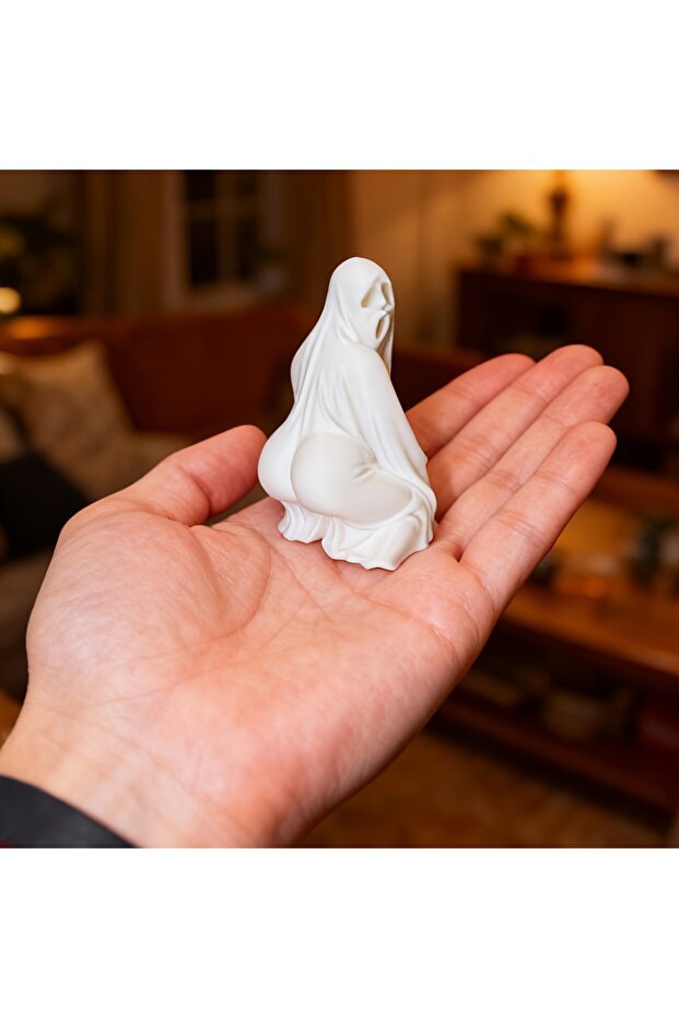 1Pc Ghost 1 Piece - 3D Printed 6.2Cm/2.4In Funny Ghost Figurine, Indoor and Outdoor Bedroom Desktop
