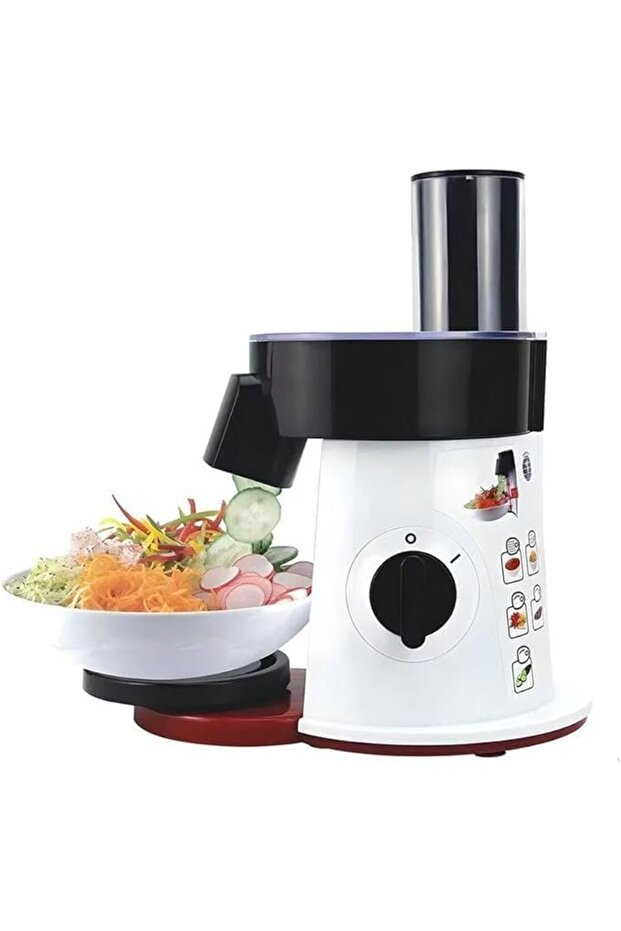 Electric Salad Maker 5-in-1, 200W, Multifunctional Food Processor with 5 Blades, 31cm Height