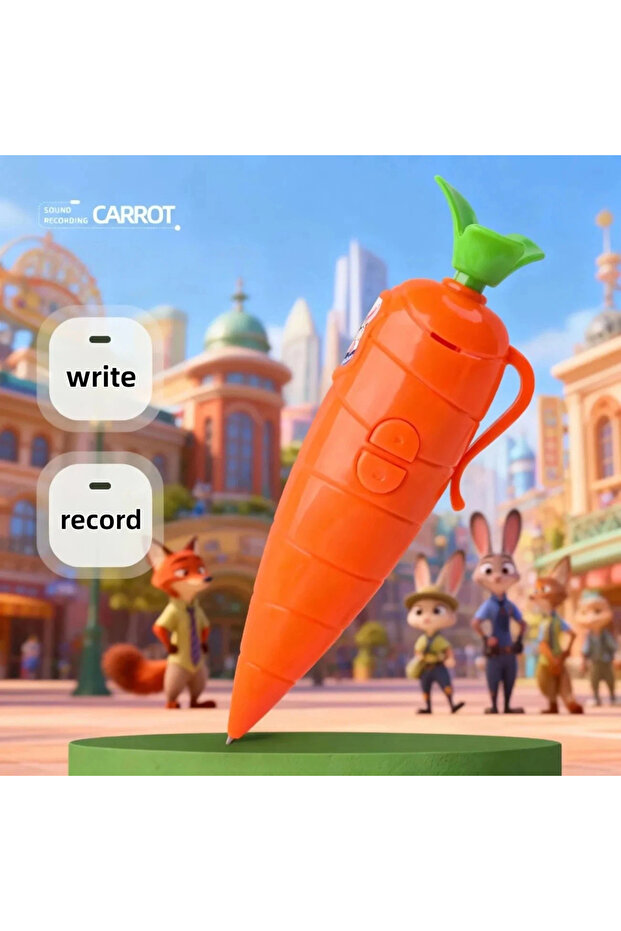 قلم على شكل جودي كاروت + قلم غاري على شكل ثعبان للكتابة والتسجيل، طراز 2026 Zootopia2، قلم سيرام للتعلم