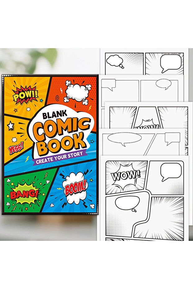 Blank Comic Book Drawing Book Comic Graffiti Drawing Book, Splicing Style Hand Drawn Comic Decompres