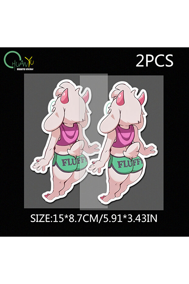 15x8.7cm C852A2 2pcs Car decoration sticker; scratch cover for electric vehicle and motorcycle; cute