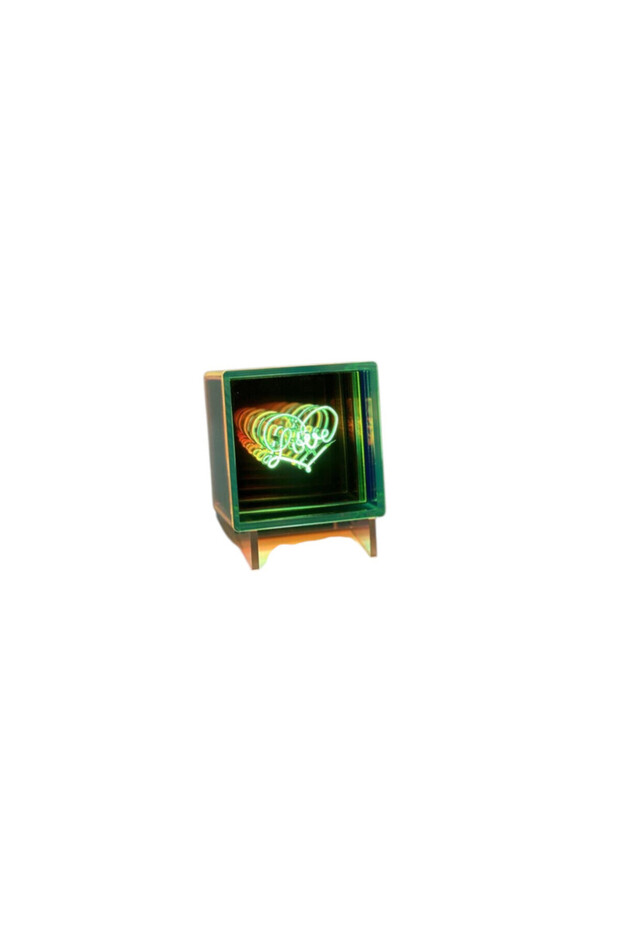 Acrylic Decorative Lamp with Heart Design, Multicolor