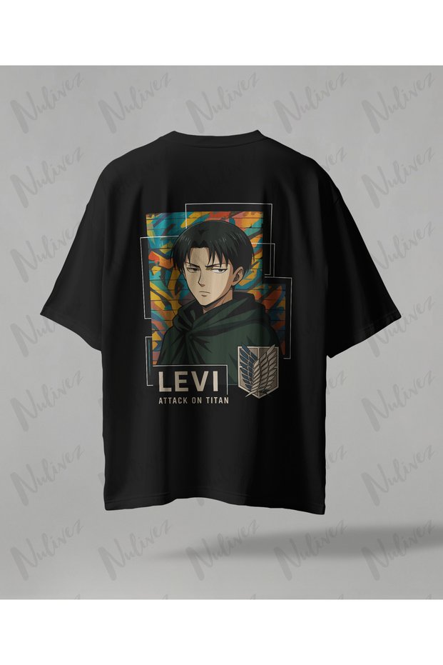 Levi Ackerman Attack on Titan Oversize Unisex T-Shirt - Shingeki No Kyojin Anime Printed Streetwear T-Shirt