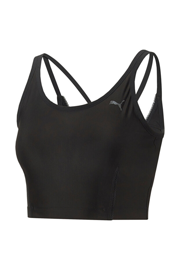 Women Studio Ultrabare Strappy Training Crop Top - Black