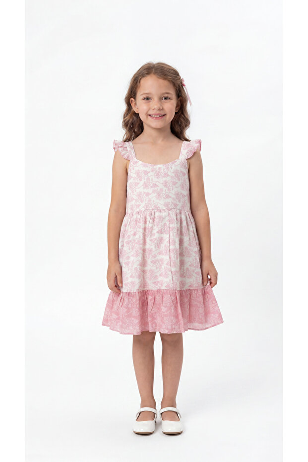 Flower Patterned Girl's Dress