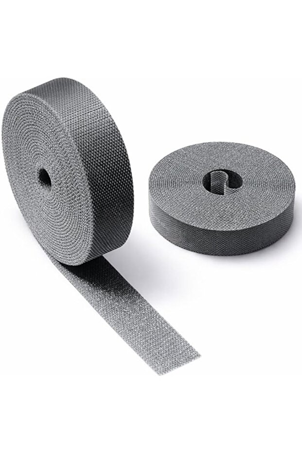 GULFSELECT Reusable Cable Ties (Roll 2 Pcs) Hook and Loop Cable Organizer, Cable Ties for Cable Management, Adjustable Wire Organizer Straps for Desk and Home 5m x 15mm Each (BLACK - 2 pcs)