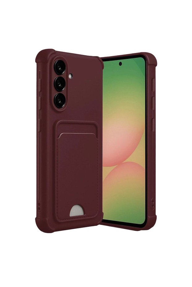 Samsung Galaxy A17 5g Kelvin Silicone with Business Card Holder - Burgundy