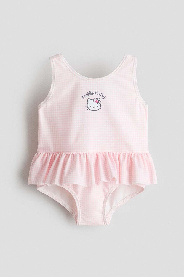 Flounced swimsuit