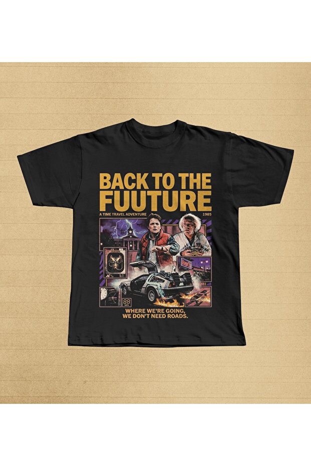 Back to Future Printed Unisex Oversize T-Shirt