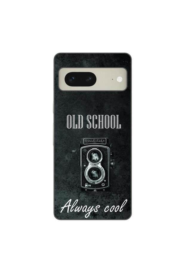 Case compatible with Google Pixel 7 Silicone Gel Tpu Retro Camera Pattern - 1