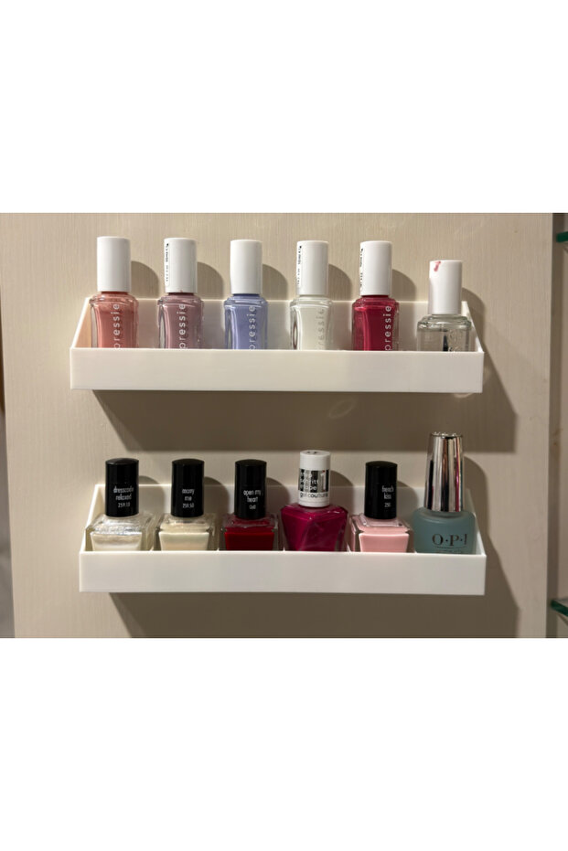 2-Piece Nail Polish Rack Organizer | Desktop Nail Polish Stand and Cosmetic Organizer