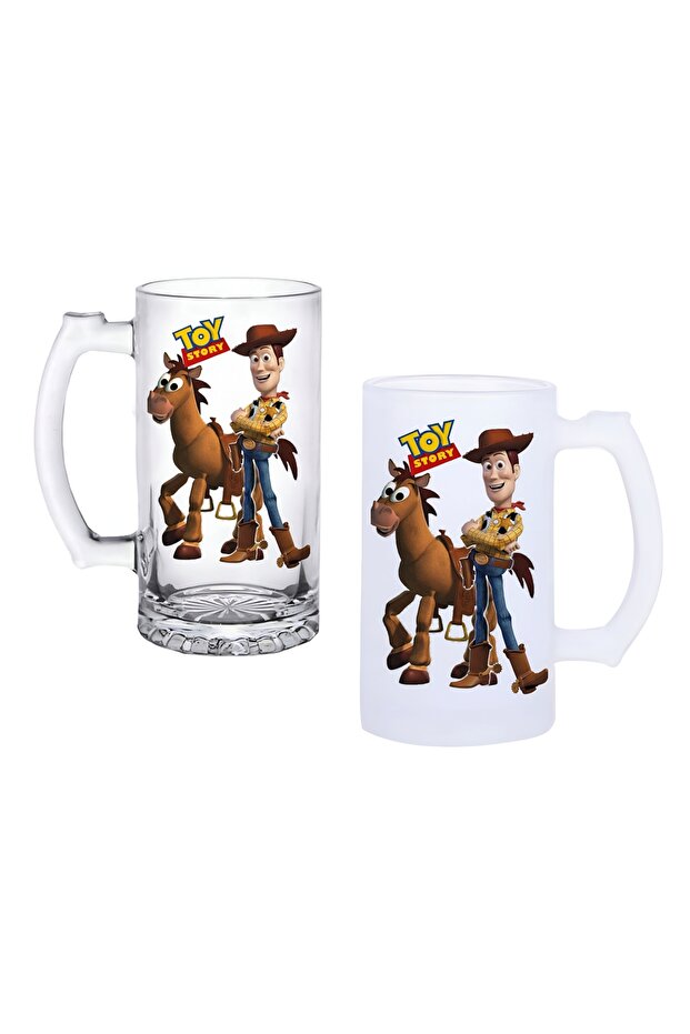 Toy Story Beer Glass with Handle, Available in Frosted or Transparent 0233