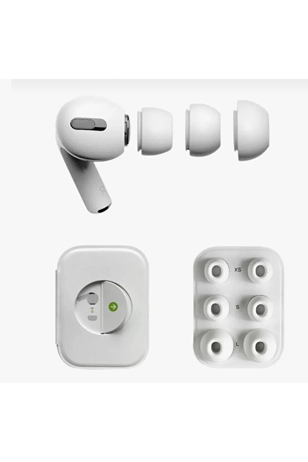 سماعات أذن AirPods Pro/Pro 2 متوافقة مع 3 أزواج من Xs وS وL، سدادات أذن بديلة من السيليكون باللون الأبيض