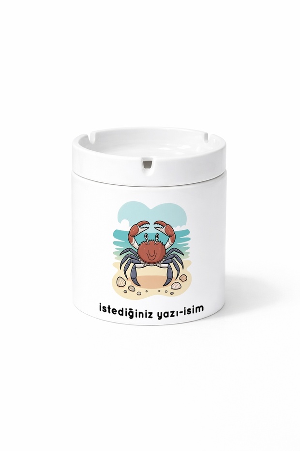 Animal Large Male Crab Giant Crab Double Sided Printed Ash Tray Ashtray Gift