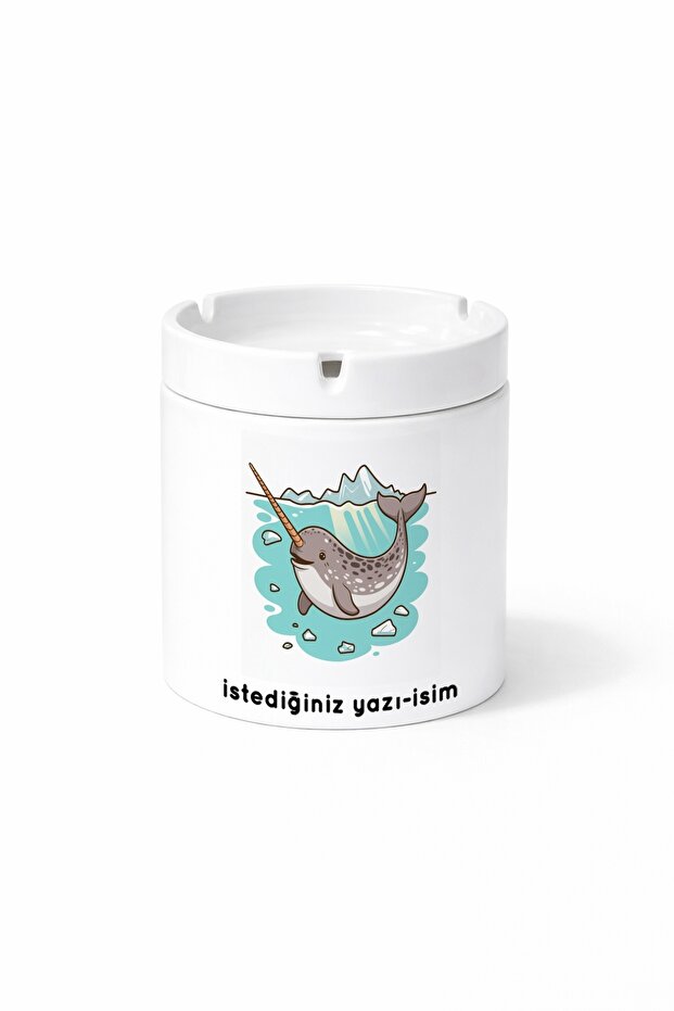Animal Narwhal Narwhal Narwhal Double-Sided Printed Ashtray Ashtray Gift