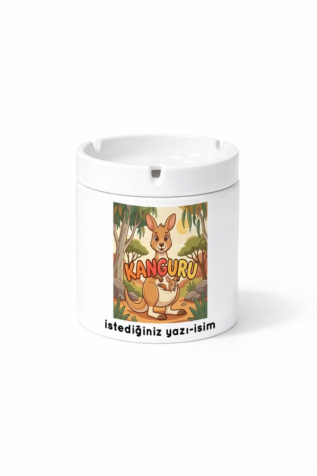 Animal Kangaroo Kangaroo Australia Double Sided Printed Ashtray Ashtray Gift