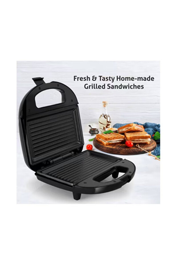 Electric Grill Sandwich Maker 750W | Non-Stick Plates | Black