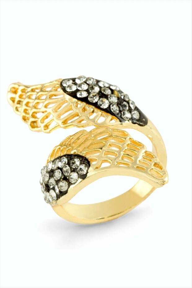 خاتم مرصع بالأحجار على شكل جناح ILKEL-BJT940