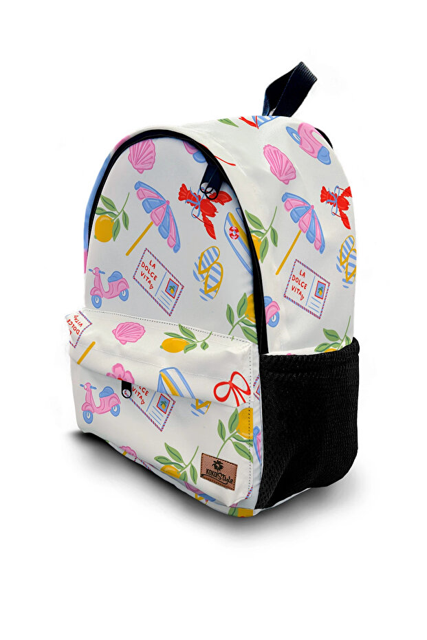 Coastal Patterned School Bag