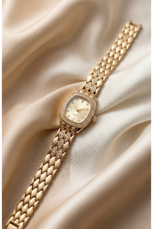 Snake Women's Steel Watch Gold Color Stone-Studded Oval Case Vintage Old Money Luxury Elegant Stylish Women's Wristwatch | Limited Edition 2026