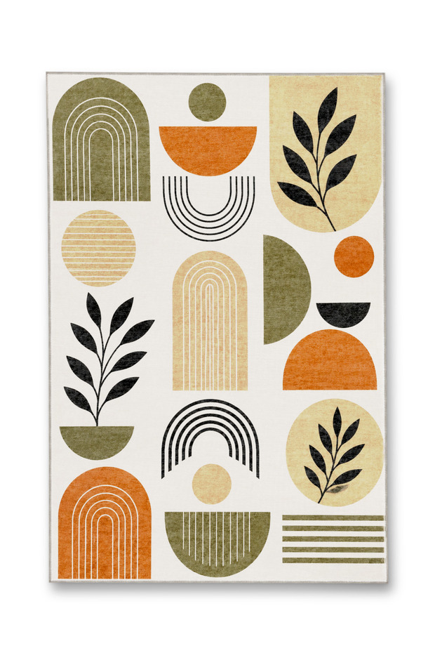 Sdt Shape Theme Patterned Modern Woven Base Decorative Carpet Sdt1645
