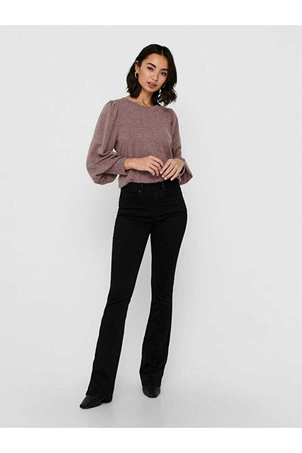 Women's Black Onlroyal High Flared 600 Dnm Noos Pants