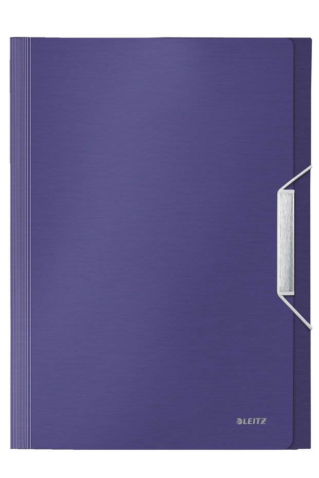 Mapă din plastic cu 6 compartimente, albastru-violet, tip stil proiect