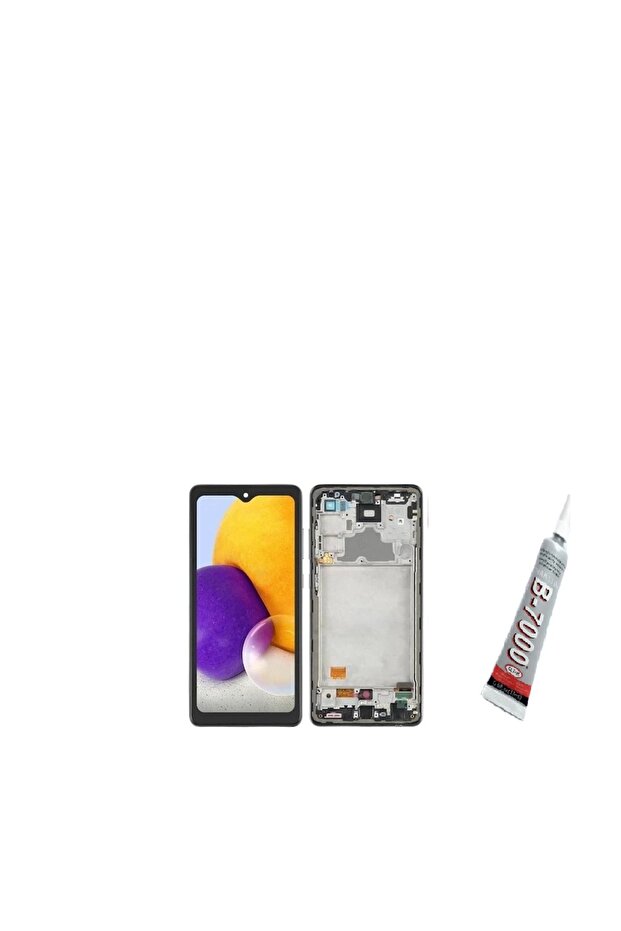 شاشة سامسونج A72، A725 OLED تعمل باللمس (أسود) B7000 لاصق