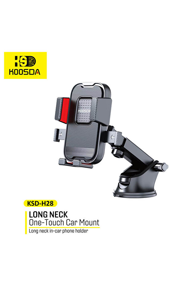 KSD-H28 Car Mount with Long Arm – Fast, Easy, One-Touch Phone Mounting