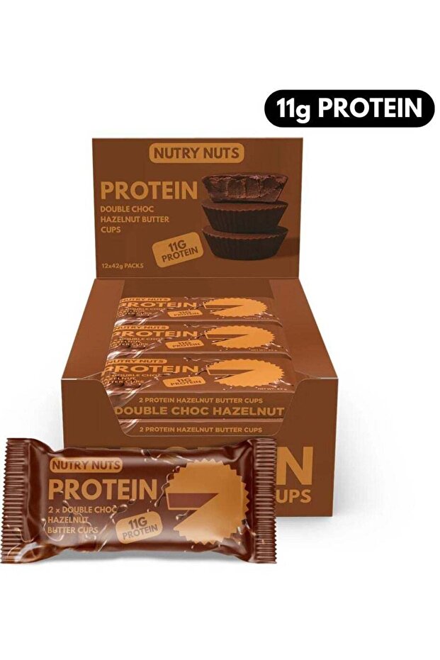Protein Double Chocolate Hazelnut Butter Cups 42g Pack of 12