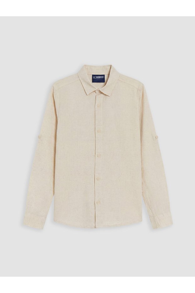 I Apolet Detailed Textured Boys' Shirt from Freezen Store