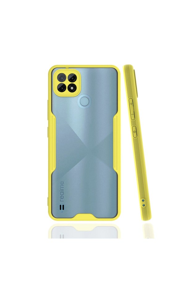 جراب Realme C21 سيليكون بلاتينيوم - أصفر