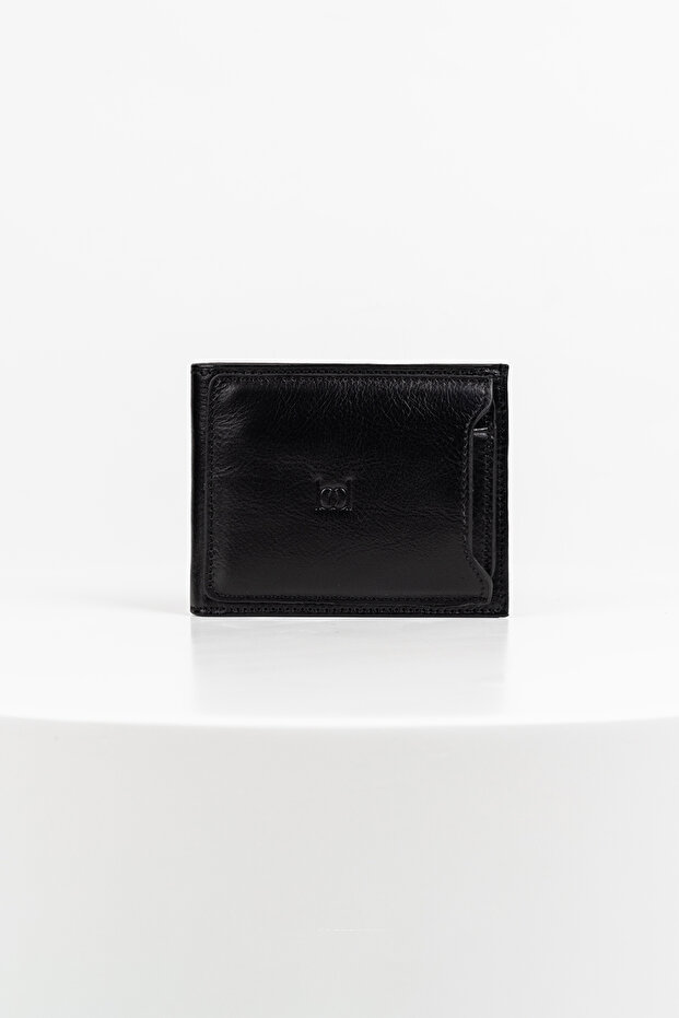 Porte Extra Card Holder Genuine Leather Men's Wallet Black