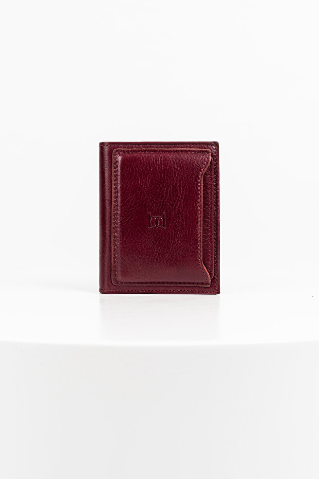 Midos Genuine Leather Men's Wallet with Extra Card Holder, Burgundy